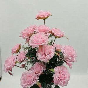 Pink Rose Artificial Flower Bunch for Wedding and Home Decoration