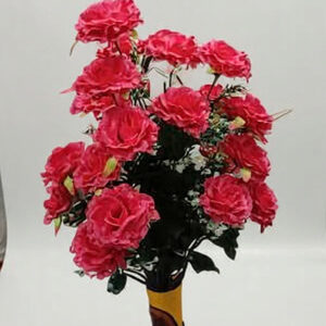 Red Rose Artificial Flower Bunch Pack of 2 for Wedding and Home Decoration