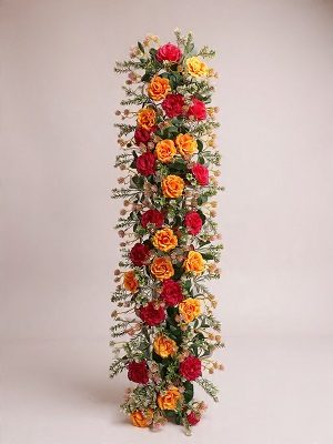 artificial 2 color flower bunch patta